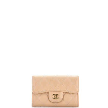 Chanel Classic Flap Card Holder Quilted Caviar