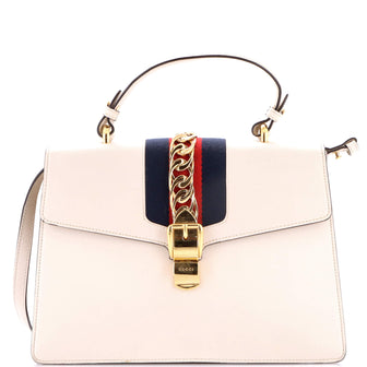 Gucci Sylvie Top Handle Bag Leather Medium