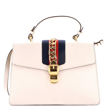 Gucci Sylvie Top Handle Bag Leather Medium