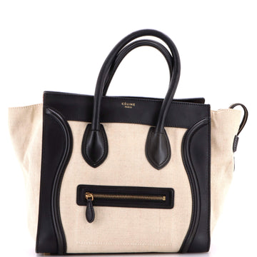 Celine Luggage Bag Canvas and Leather Mini