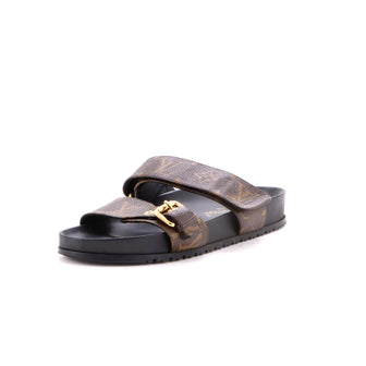 Louis Vuitton Women's Bom Dia Flat Mules Monogram Canvas