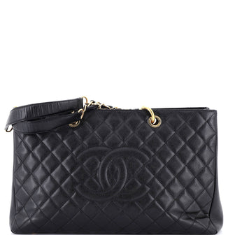 Chanel Grand Shopping Tote Quilted Caviar XL