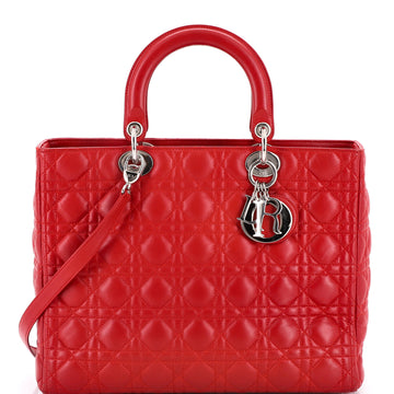 Christian Dior Lady Dior Bag Cannage Quilt Lambskin Large