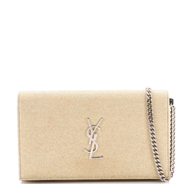 Saint Laurent Classic Monogram Wallet on Chain Lurex