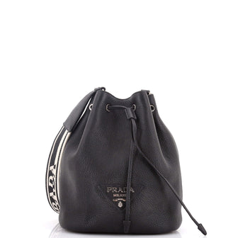 Prada Flou Bucket Bag Vitello Daino Small