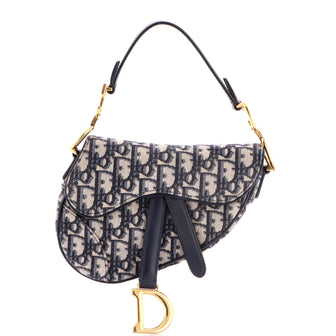 Christian Dior Saddle Handbag Oblique Canvas Mini