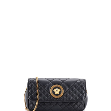 Versace Medusa Icon Chain Flap Bag Quilted Leather Mini