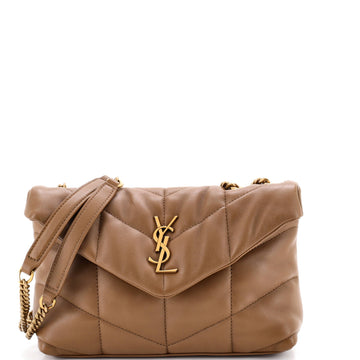 Saint Laurent Loulou Puffer Shoulder Bag Quilted Leather Mini