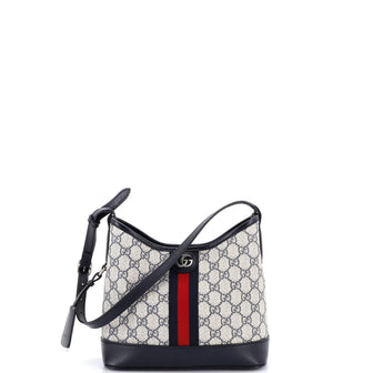 Gucci Ophidia Open Bucket Bag GG Coated Canvas with Leather Small