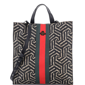 Gucci Convertible Soft Open Tote Caleido GG Coated Canvas