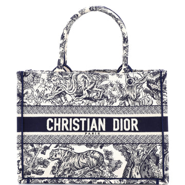 Christian Dior Book Tote Embroidered Canvas Medium