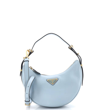 Prada Arque Half Moon Hobo Leather Small