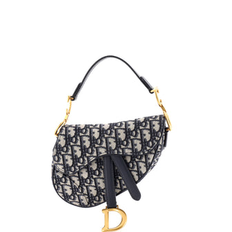 Christian Dior Saddle Handbag Oblique Canvas Mini