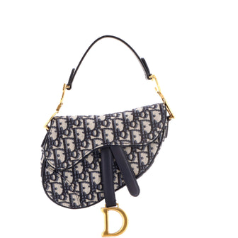 Christian Dior Saddle Handbag Oblique Canvas Mini