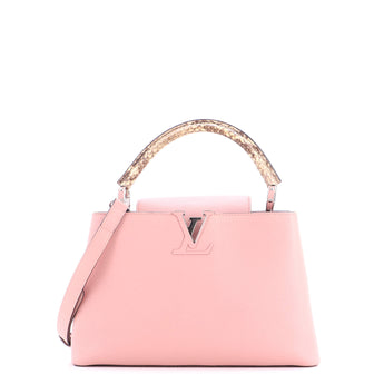 Louis Vuitton Capucines Bag Leather with Python PM