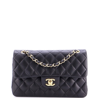 Chanel Classic Double Flap Bag Quilted Lambskin Small