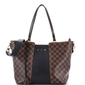 Louis Vuitton Jersey Handbag Damier with Leather