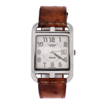 Hermes Cape Cod Automatic Watch Stainless Steel and Ostrich 29