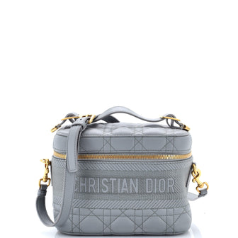 Christian Dior DiorTravel Convertible Vanity Case Cannage Quilt Lambskin Small