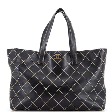 Chanel Surpique Tote Quilted Leather Large