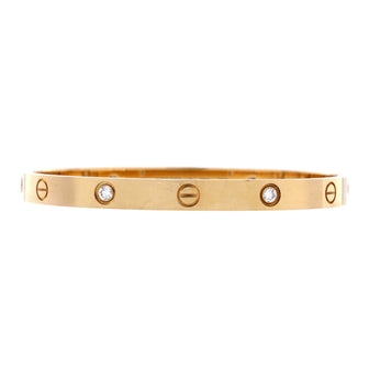 Cartier Love 4 Diamond Bracelet 18K Yellow Gold with Diamonds
