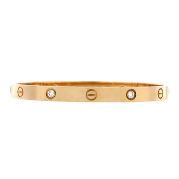 Cartier Love 4 Diamond Bracelet 18K Yellow Gold with Diamonds
