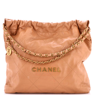 Chanel 22 Chain Hobo Quilted Calfskin Medium