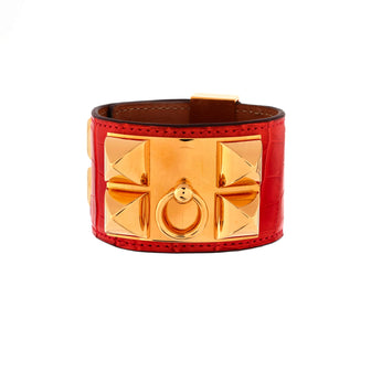 Hermes Collier de Chien Bracelet Alligator