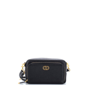 Christian Dior Caro Double Pouch Crossbody Bag Leather
