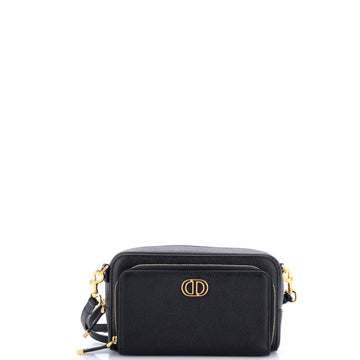 Christian Dior Caro Double Pouch Crossbody Bag Leather
