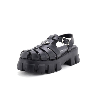 Prada Women's Monolith Cage Platform Sandals Rubber