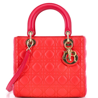 Christian Dior Lady Dior Bag Cannage Quilt Lambskin Medium
