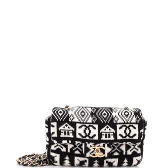 Chanel Coco Neige Flap Bag Cashmere Knit Mini