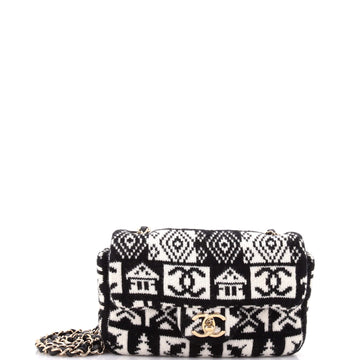 Chanel Coco Neige Flap Bag Cashmere Knit Mini
