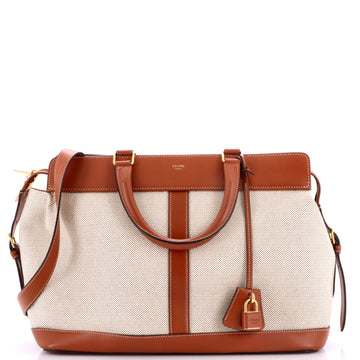 Celine Cabas de France Tote Canvas with Leather Medium