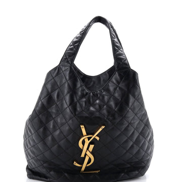 Saint Laurent Icare Shopping Tote Quilted Leather Maxi