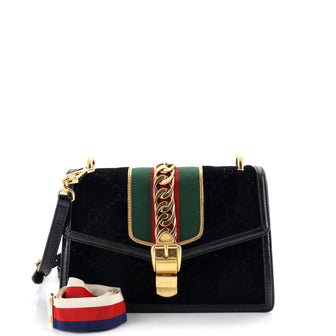 Gucci Sylvie Shoulder Bag GG Velvet Small