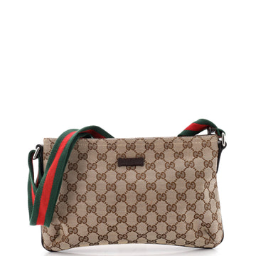 Gucci Web Strap Messenger Bag GG Canvas Small