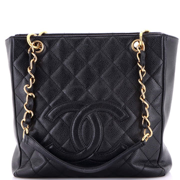 Chanel Petite Shopping Tote Quilted Caviar