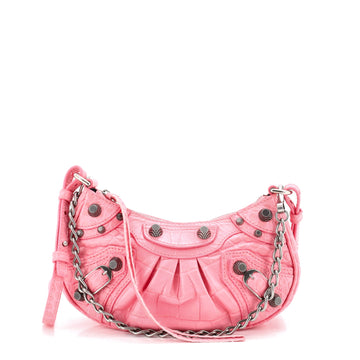 Balenciaga Le Cagole Giant Studs Chain Shoulder Bag Leather XS