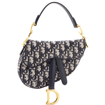 Christian Dior Saddle Handbag Oblique Canvas Mini