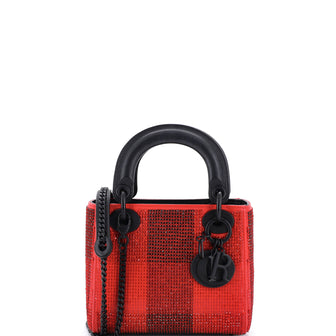 Christian Dior Lady Dior Bag Embellished Leather Mini