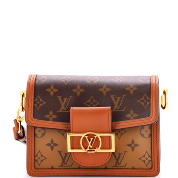 Louis Vuitton Dauphine Shoulder Bag Reverse Monogram Canvas Mini