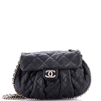 Chanel Chain Around Flap Bag Quilted Leather Medium