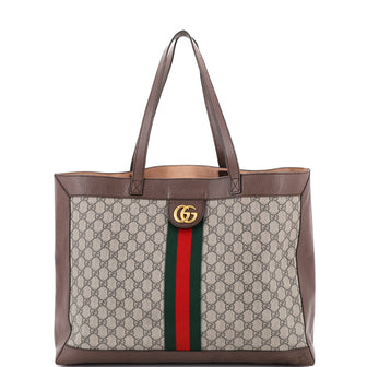 Gucci Ophidia Soft Open Tote GG Coated Canvas East West