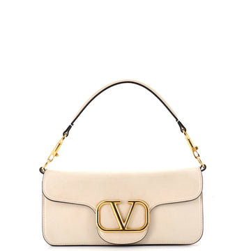 Valentino Garavani VLogo Loco Flap Shoulder Bag Leather Medium