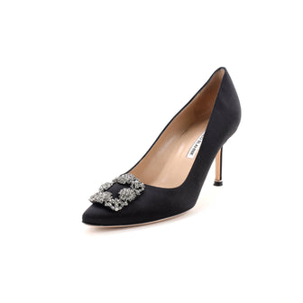 Manolo Blahnik Women's Hangisi Pumps Satin 70