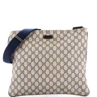 Gucci Zip Top Messenger Bag GG Coated Canvas Large
