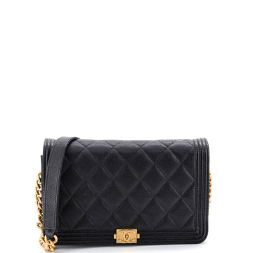 Chanel Boy Wallet on Chain Quilted Caviar