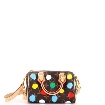 Louis Vuitton Speedy Bandouliere NM Bag Yayoi Kusama Painted Dots Monogram Canvas Nano